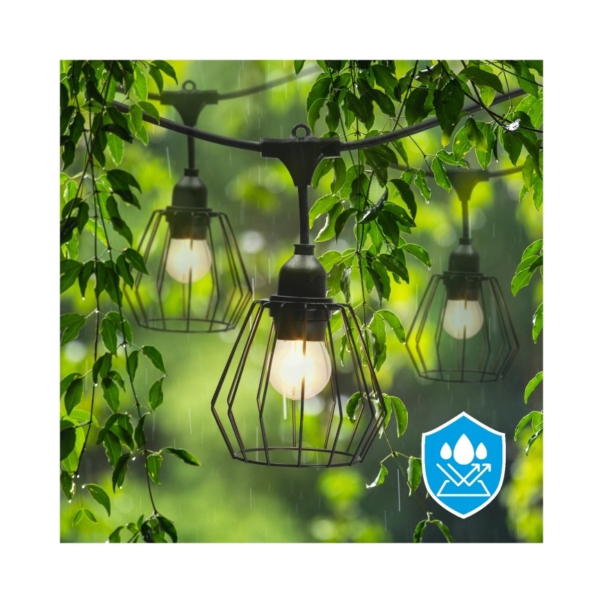 Guirlande décorative d'extérieur CRETE 15xE27/230V 20m IP44