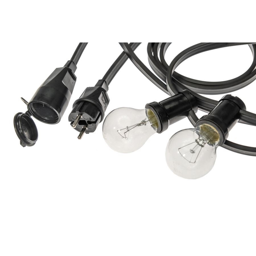 Guirlande décorative d'extérieur GIRLANDA 12 m 10xE27/15W/230V IP44