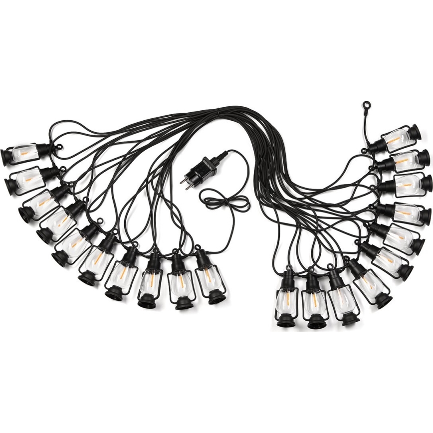 Guirlande décorative d'extérieur GIRLANDA 20xLED 20m IP44 blanc chaud