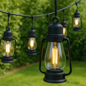 Guirlande décorative extérieur GARLAND 10xLED 10m IP44 blanc chaud