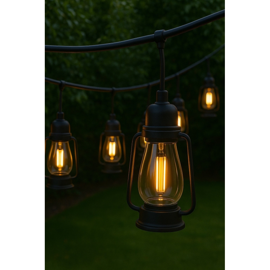 Guirlande décorative extérieur GARLAND 10xLED 10m IP44 blanc chaud