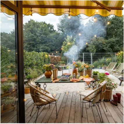 Guirlande décorative extérieure BAJA ST64 10xE27/1W/230V 10,9m IP44 blanc chaud