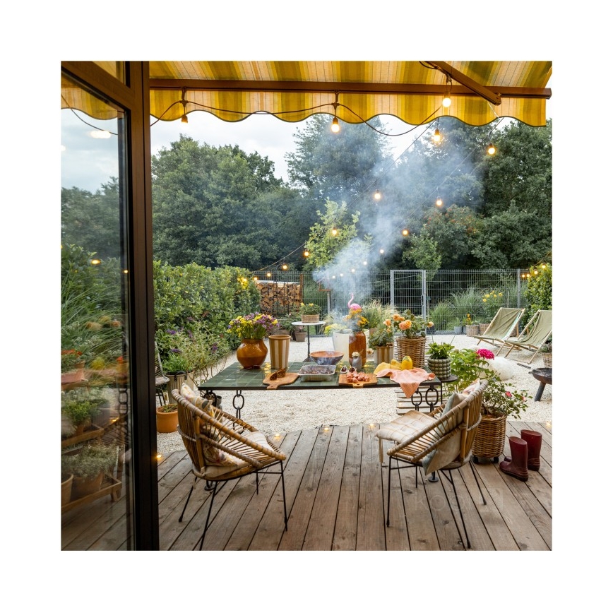 Guirlande décorative extérieure BAJA ST64 10xE27/1W/230V 10,9m IP44 blanc chaud