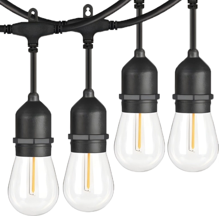 Guirlande décorative extérieure LED 20xE27/1W/230V 10 m IP65 noir