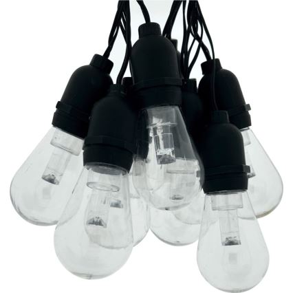 Guirlande décorative LED d'extérieur 10xLED/0,15W/230V 3,8 m IP44 noire