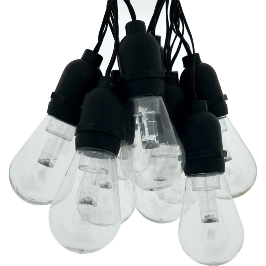 Guirlande décorative LED d'extérieur 10xLED/0,15W/230V 3,8 m IP44 noire