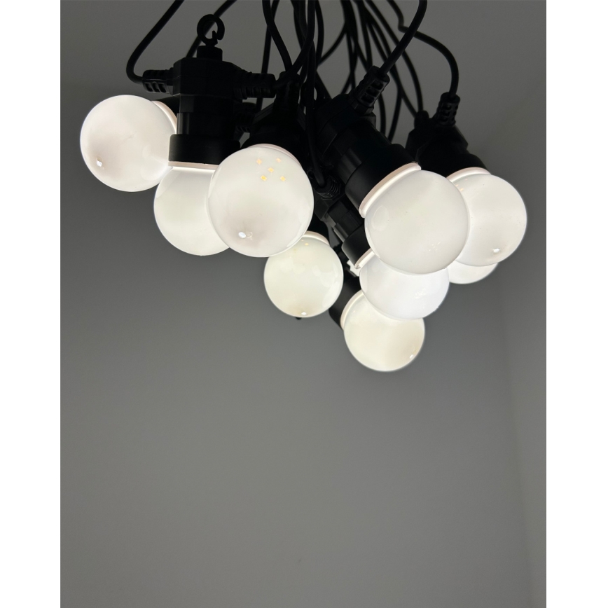 Guirlande décorative LED d'extérieur 10xLED/0,36W/230V 4,5 m IP44 noire