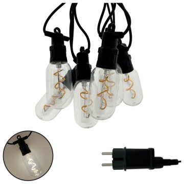 Guirlande décorative LED d'extérieur 6xLED/0,6W/230V 4,5 m IP44 noire