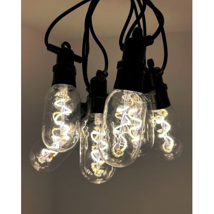 Guirlande décorative LED d'extérieur 6xLED/0,6W/230V 4,5 m IP44 noire