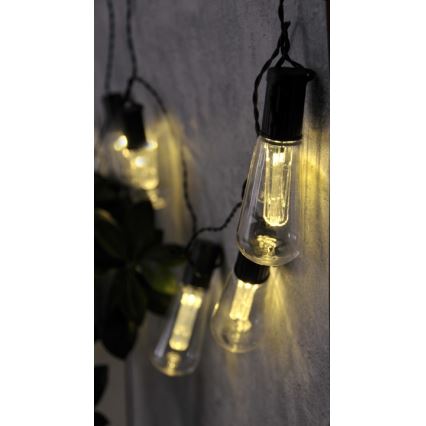 Guirlande décorative LED EDISON 2,65 m 10 LED / 2 piles AA