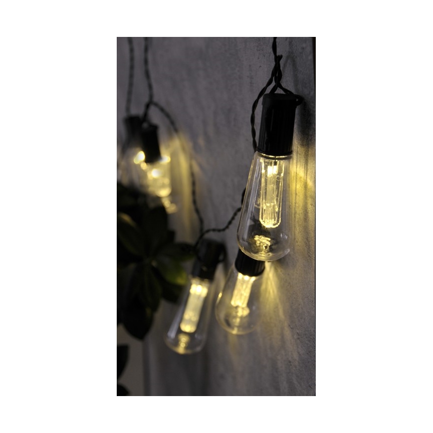Guirlande décorative LED EDISON 2,65 m 10 LED / 2 piles AA