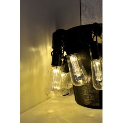 Guirlande décorative LED EDISON 2,65 m 10 LED / 2 piles AA