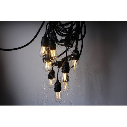 Guirlande décorative LED extérieure GIRLANDA 10 m 10xE27/1,5W/230V IP44