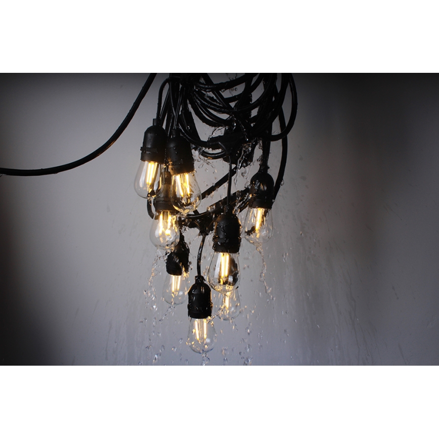 Guirlande décorative LED extérieure GIRLANDA 10 m 10xE27/1,5W/230V IP44