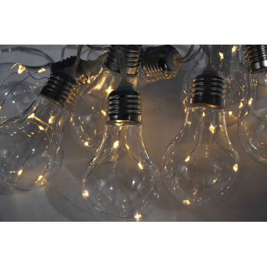 Guirlande décorative LED SMOLDER 2,1 m — 10 LED, fonctionne avec 2 piles AA