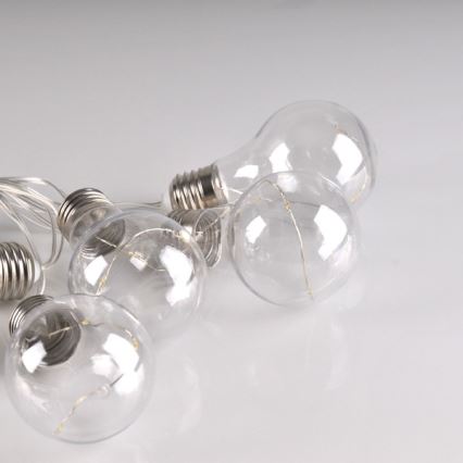 Guirlande décorative LED SMOLDER 2,1 m — 10 LED, fonctionne avec 2 piles AA