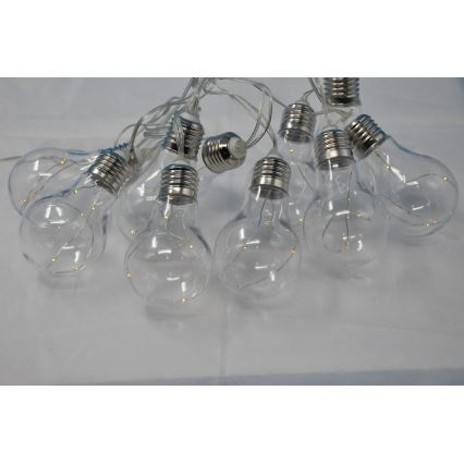 Guirlande décorative LED SMOLDER 2,1 m — 10 LED, fonctionne avec 2 piles AA