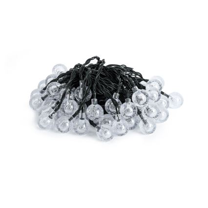 Guirlande décorative solaire BUBBLE 50xLED/8 fonctions 7m IP65 blanc chaud 600 mAh