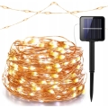 Guirlande décorative solaire LED 200xLED/1,2V 800 mAh 12 m IP44 noire