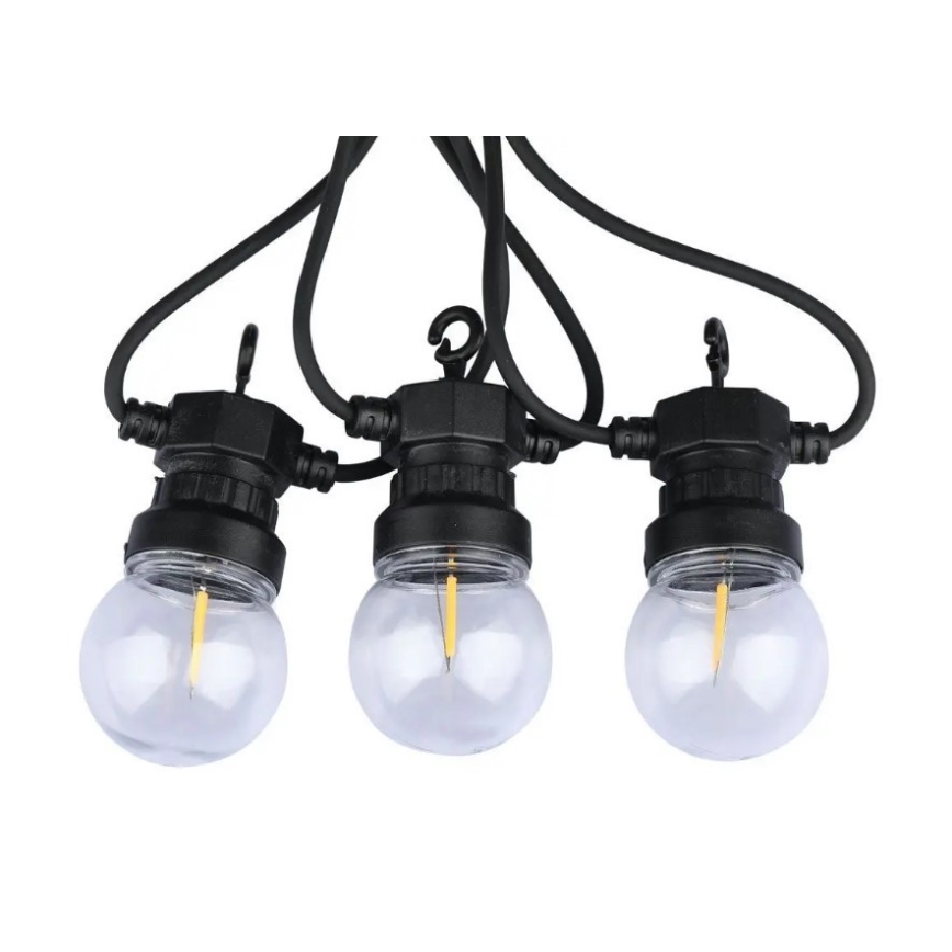 Guirlande extérieure STRING 5m 10xLED/0,4W/24/230V 3000K IP44