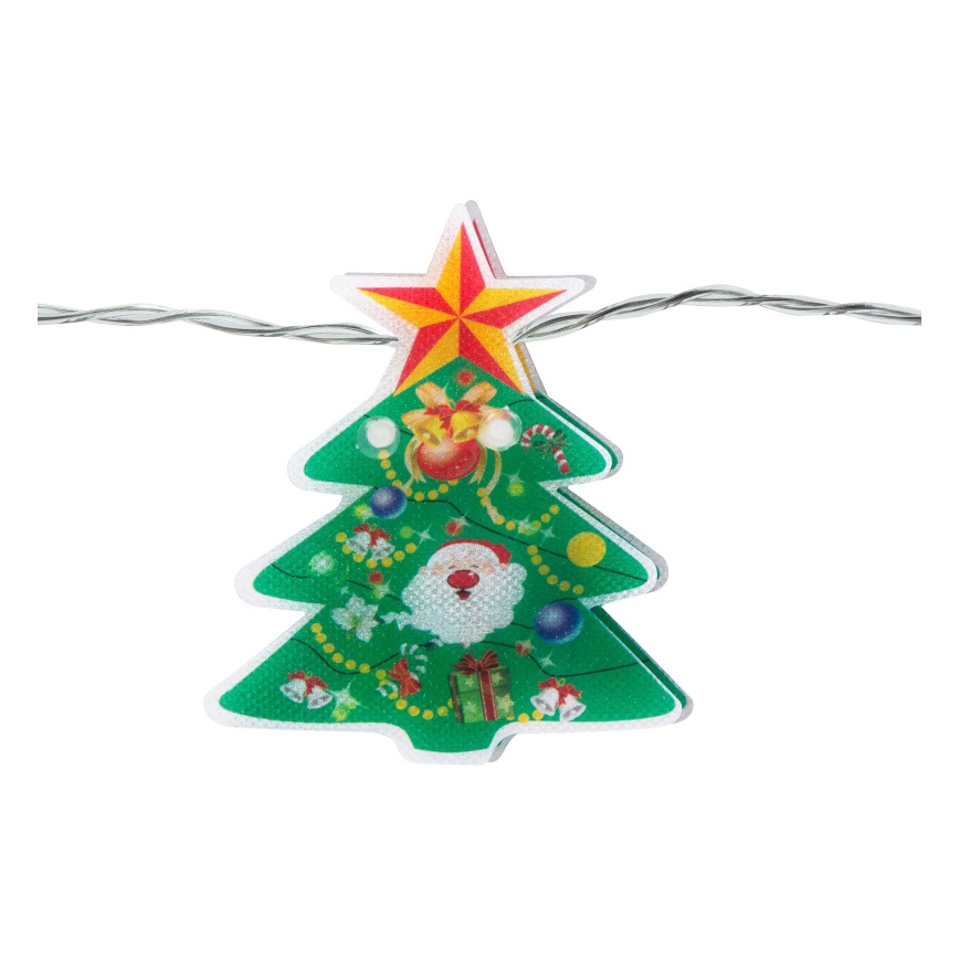 Guirlande LED 10xLED/2xAA 1,35 m, blanc chaud, pour sapin