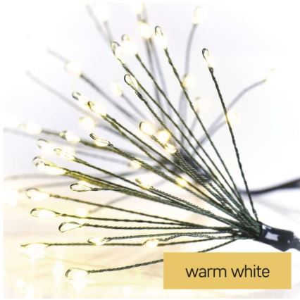Guirlande LED 300 LEDs 5,2+3 m blanc chaud