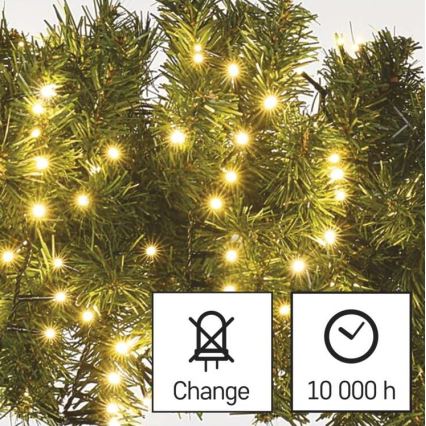 Guirlande LED de Noël d'extérieur 400xLED/13m IP44 blanc chaud