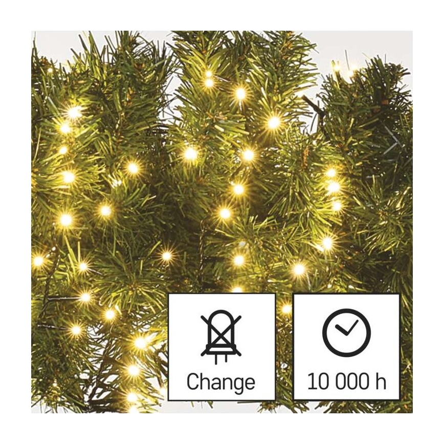 Guirlande LED de Noël d'extérieur 400xLED/13m IP44 blanc chaud