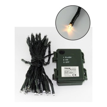 Guirlande LED de Noël pour extérieur 100xLED/2 fonctions/3xAA 10,8m IP44 blanc chaud