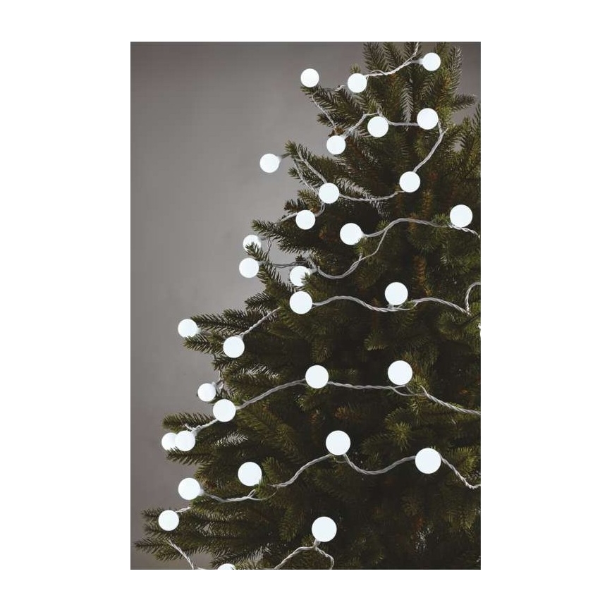 Guirlande LED de Noël pour extérieur, 40 LED / 9 m, IP44, blanc froid