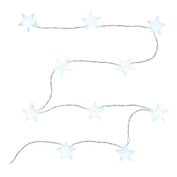 Guirlande LED décorative avec ventouses 10xLED/2xAA 1,8 m blanc froid