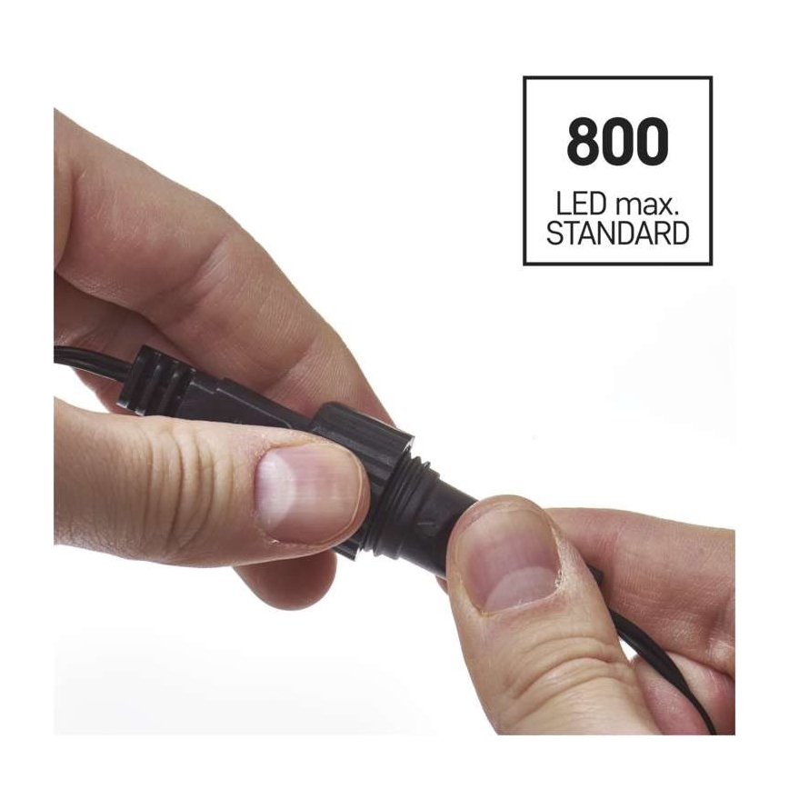 Guirlande LED d'extérieur 100 LED / 15 m, IP44, blanc chaud