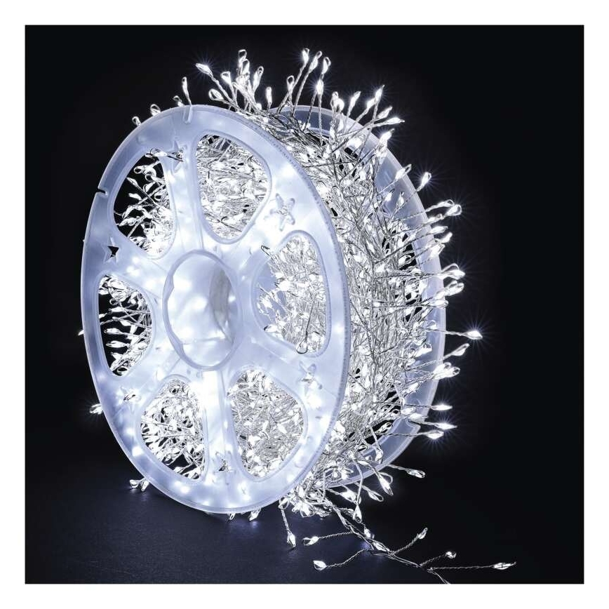 Guirlande LED d'extérieur 1440 LED/8 fonctions 14,4 m IP44 blanc froid