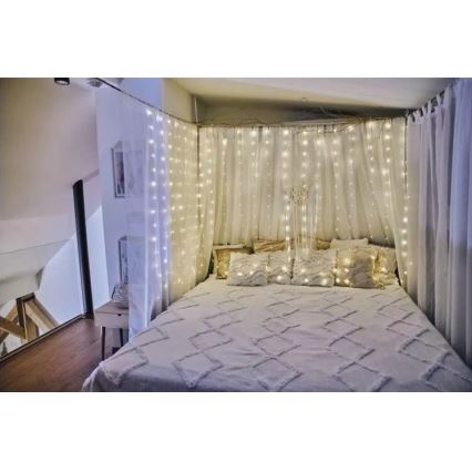 Guirlande LED d'extérieur 240xLED/8 fonctions 6,7 m IP44 blanc chaud