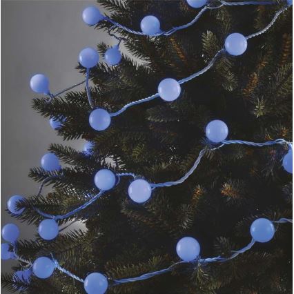 Guirlande LED d'extérieur 40 LED / 9 m, IP44, bleue