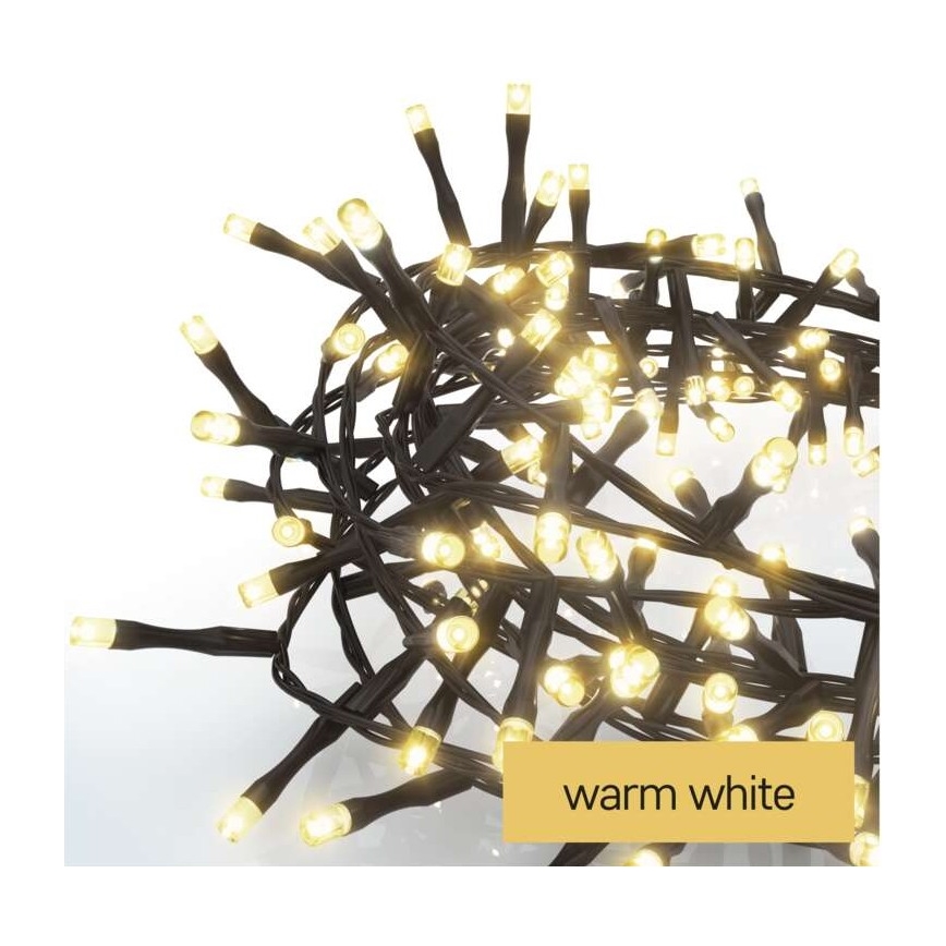 Guirlande LED d'extérieur 400 LED / 13 m, IP44, blanc chaud