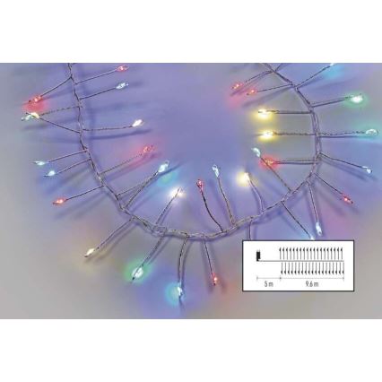 Guirlande LED d'extérieur 960 LED/8 fonctions 9,6 m IP44 multicolore