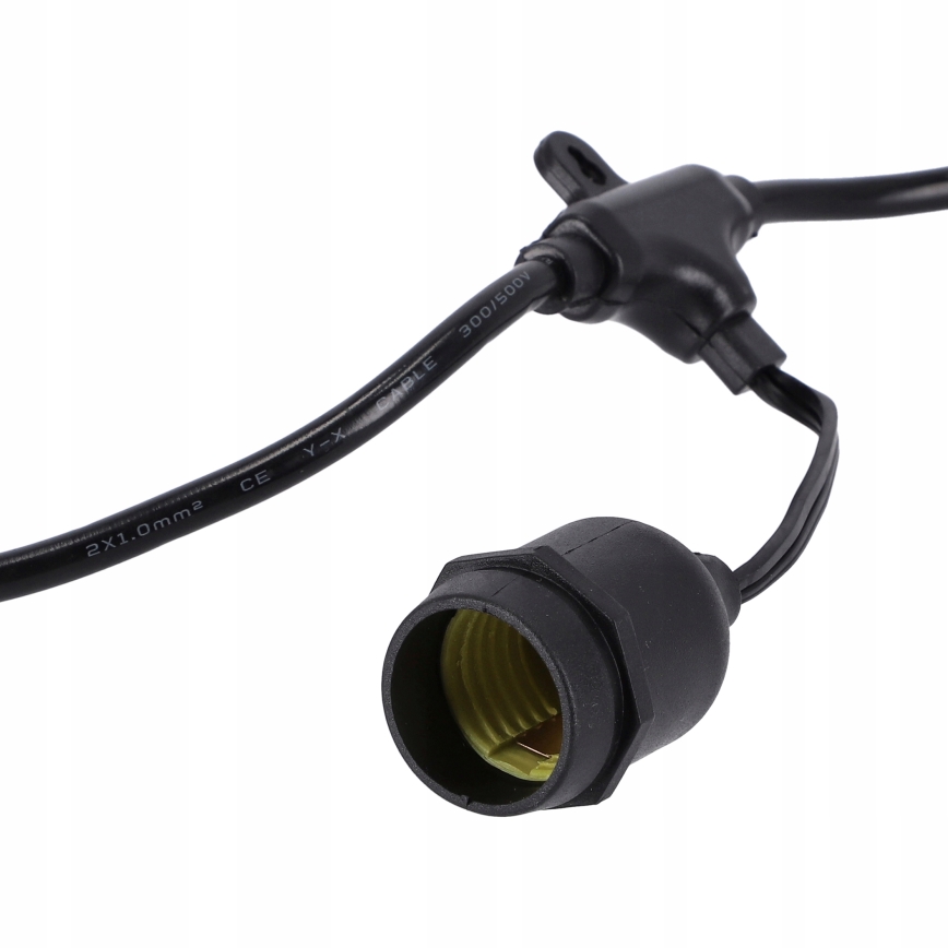 Guirlande LED d'extérieur décorative 20xE27/1W/230V 11,44 m IP44 noire