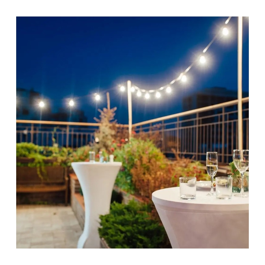 Guirlande LED d'extérieur STRING 5m 10xLED/0,5W/230V IP44 3000K