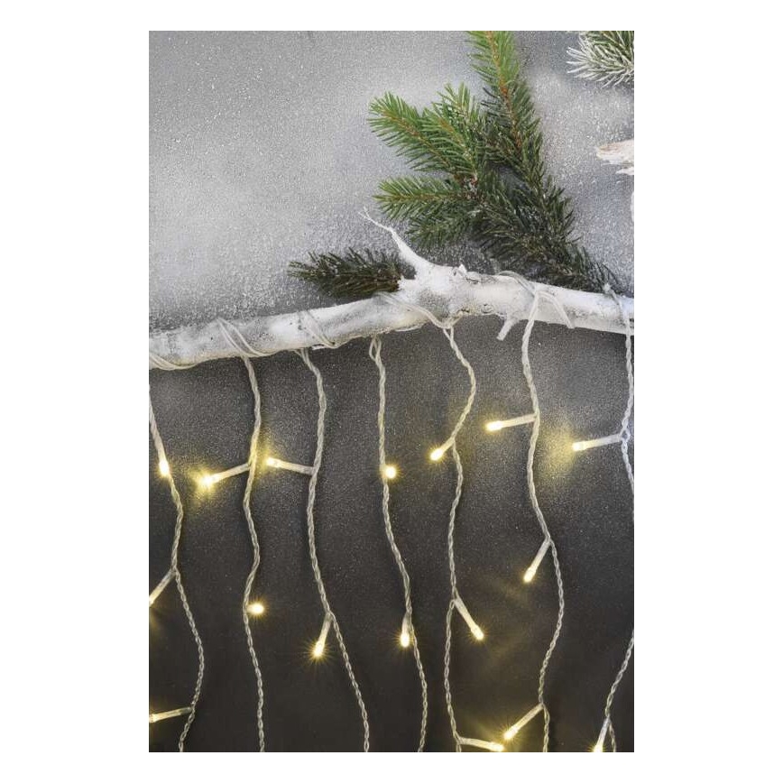 Guirlande LED extérieure 300 LED / 8 modes 10 m IP44 blanc chaud + télécommande