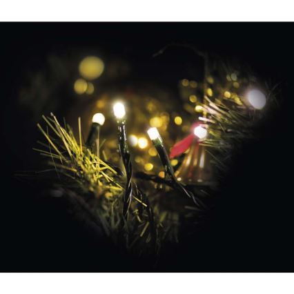 Guirlande LED extérieure 80 LED / 13 m, IP44, blanc chaud
