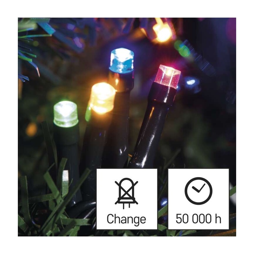 Guirlande LED extérieure 80xLED/13m IP44 multicolore