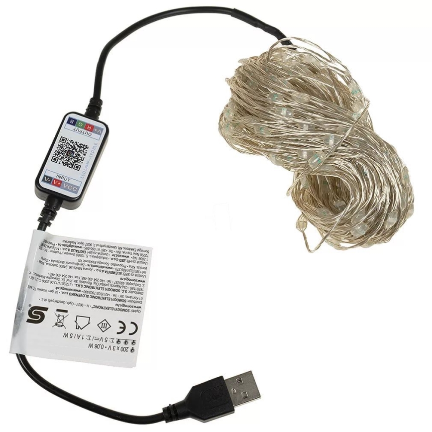 Guirlande LED RGB dimmable 100xLED/29 fonctions 10,4 m