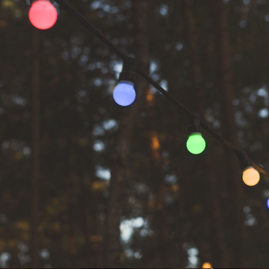 Guirlande LED RVB d'extérieur STRING 5m 10xLED/0,5W/230V IP44