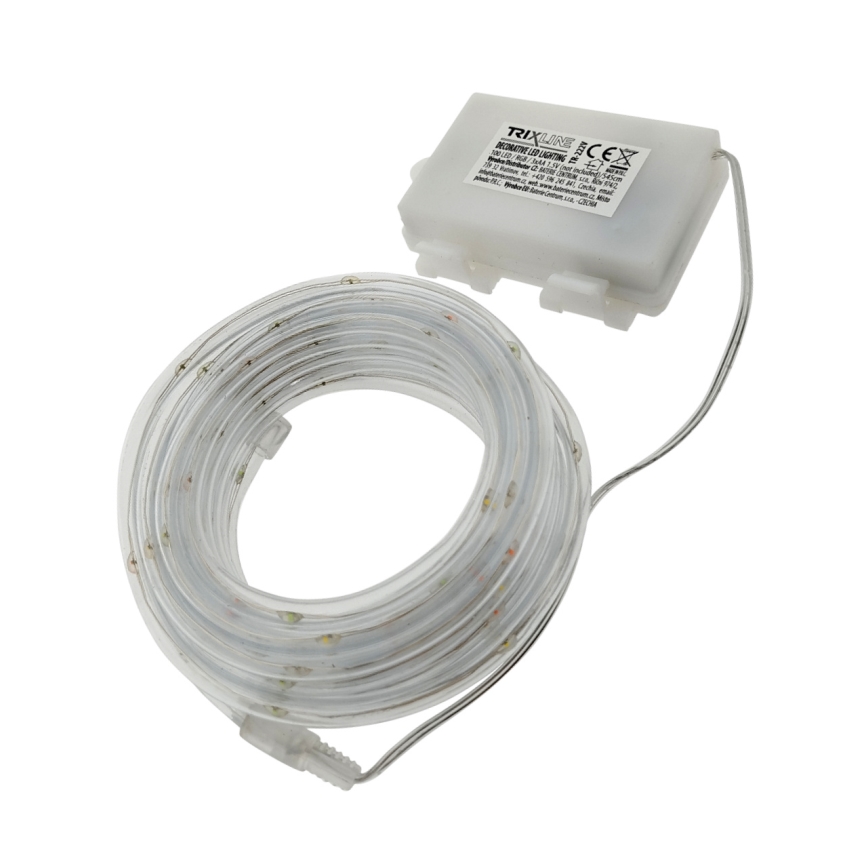 Guirlande lumineuse de Noël extérieure 100xLED/3xAA 5,45 m IP44 multicolore