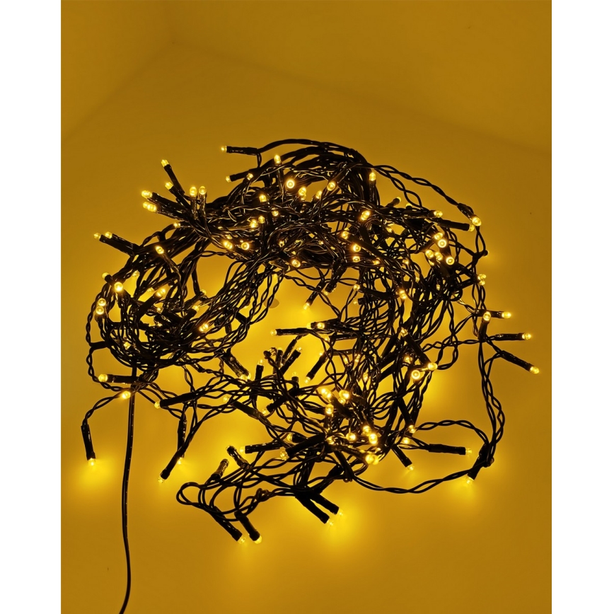 Guirlande lumineuse de Noël extérieure 200 LED/230 V 7,6 m IP44 noire