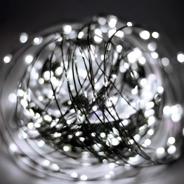 Guirlande lumineuse de Noël LED extérieure 1500 LED / 230 V, 8 fonctions, 153 m, IP44, blanc froid, avec télécommande