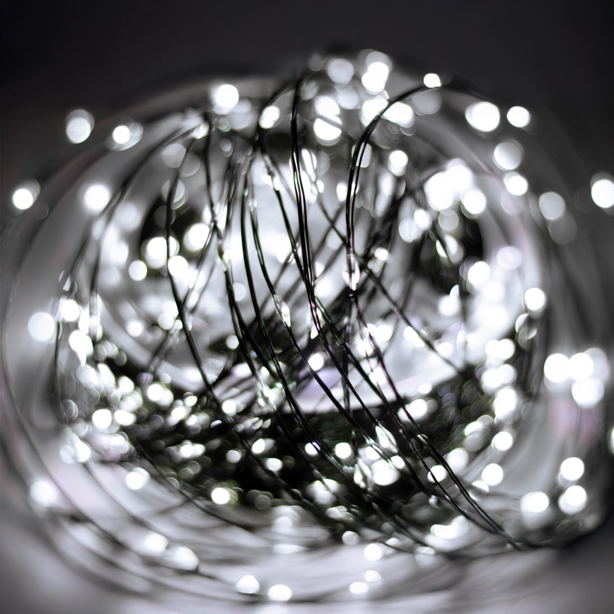 Guirlande lumineuse de Noël LED extérieure 1500 LED / 230 V, 8 fonctions, 153 m, IP44, blanc froid, avec télécommande