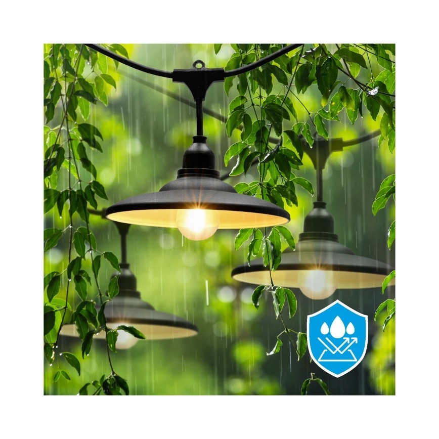 Guirlande lumineuse décorative d'extérieur CRETE 20xE27/230V 25m IP44