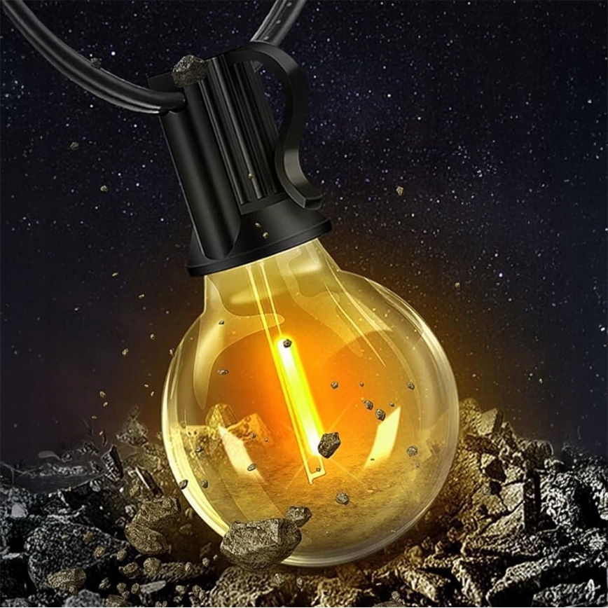 Guirlande lumineuse décorative LED pour extérieur 20xE12/1W/230V 20 m IP65 noire